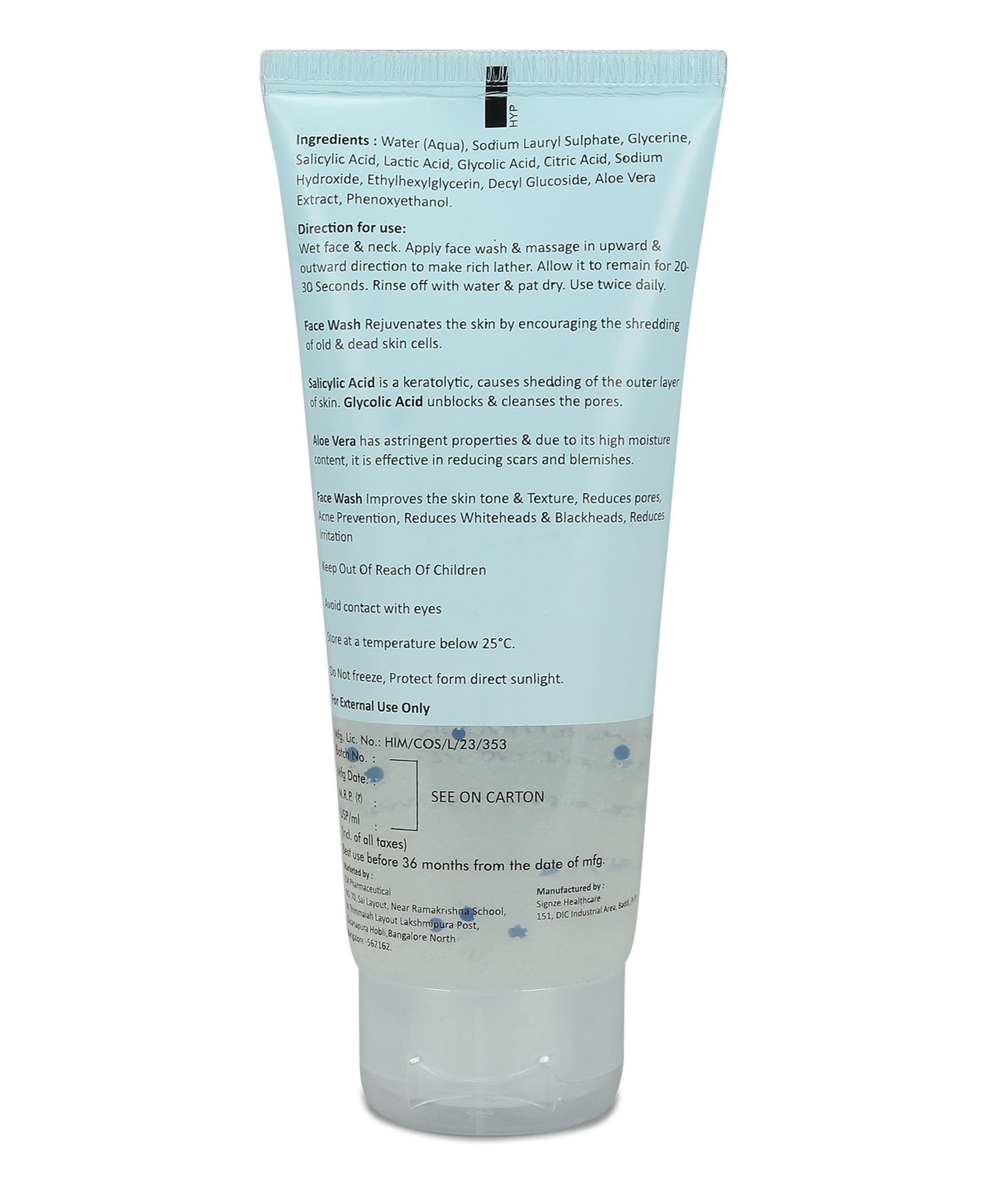 1% Salicylic Face Wash